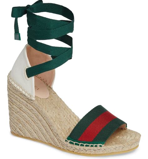 gucci wedges green|Gucci sandals price in rands.